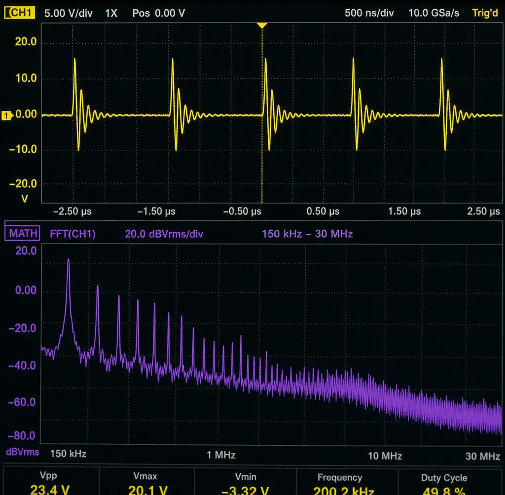 1-emi-sources-switching-noise-oscilloscope