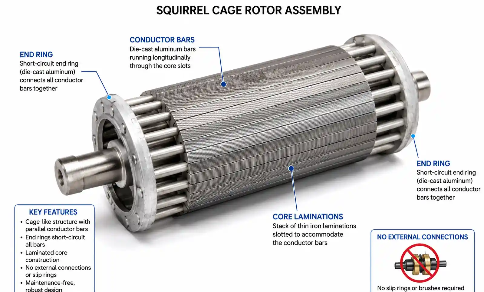 1-squirrel-cage-rotor-construction-aluminum-bars