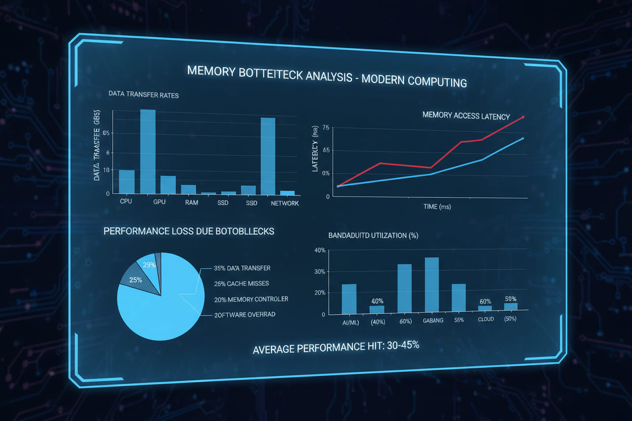 Data chart showing memory bottleneck statistics in modern computing