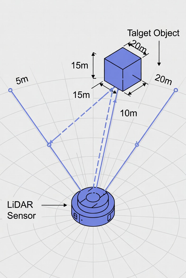 Figure 1. LiDAR Distance Measurement and 3D Point Cloud Generation