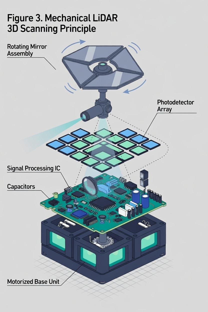 Figure 3. Mechanical LiDAR 3D Scanning Principle