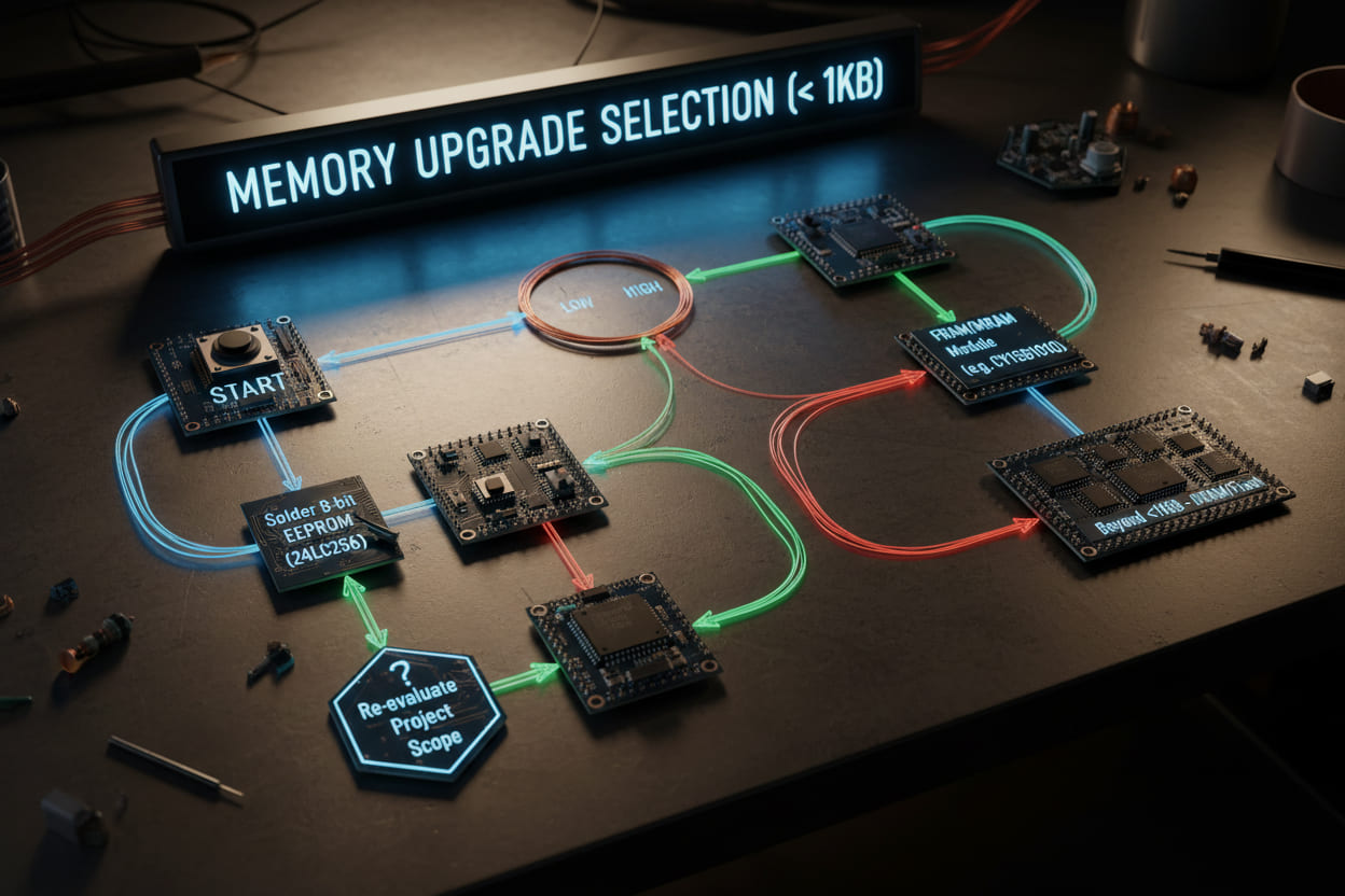 Flowchart showing decision process for memory upgrade selection1