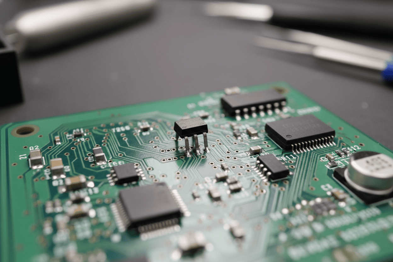 High-speed switching BAV99 diode equivalent SOT-23 package on a printed circuit board