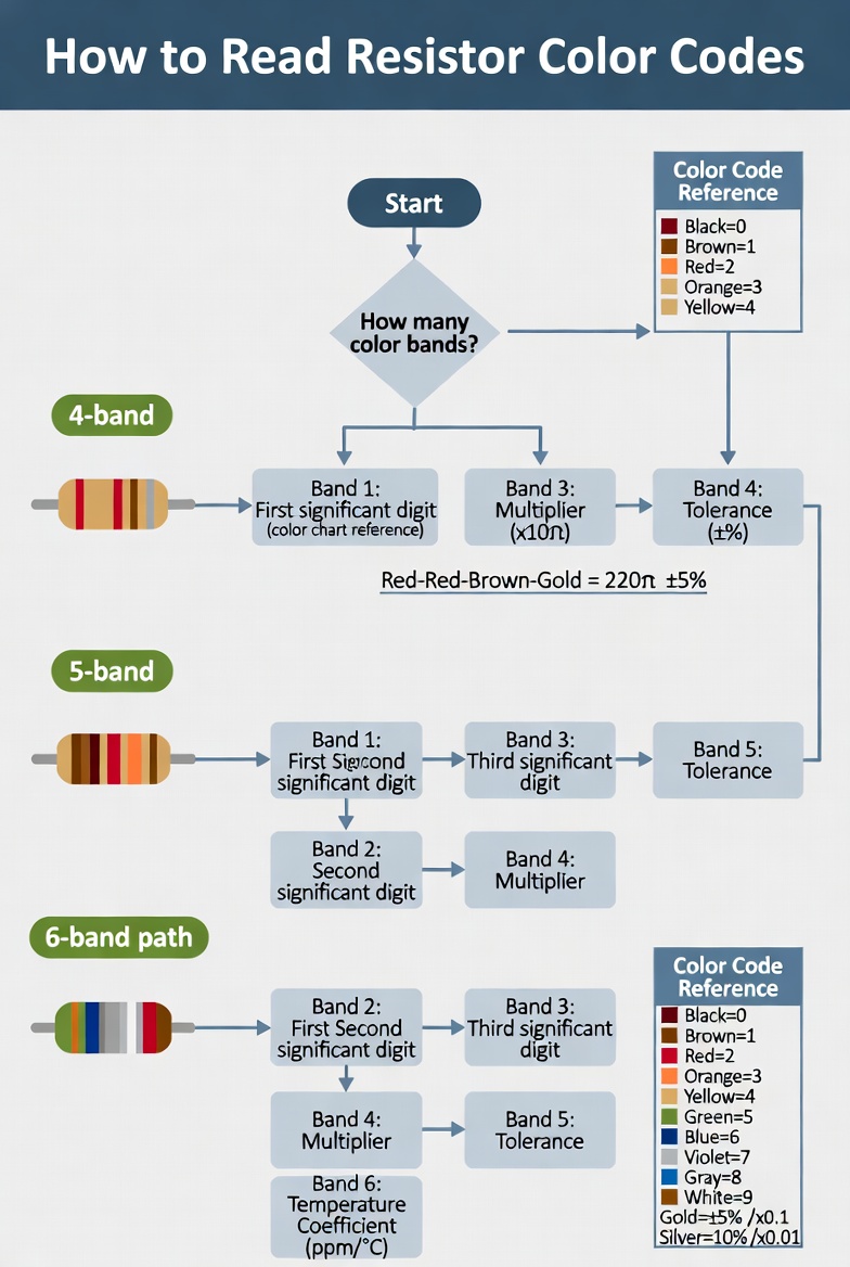 Resistor Color Code Flowchart