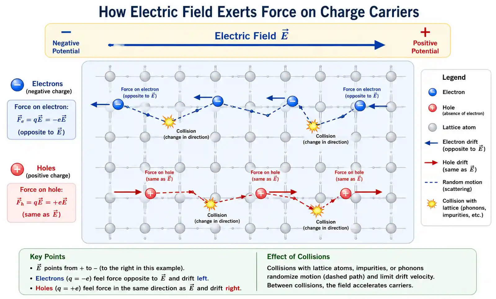 electric-field-carrier-motion-semiconductor