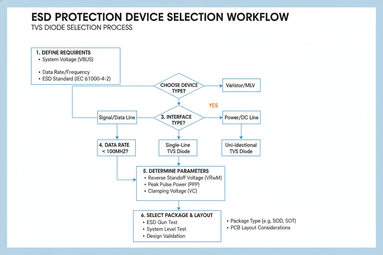 esd-protection-device-selection-workflow