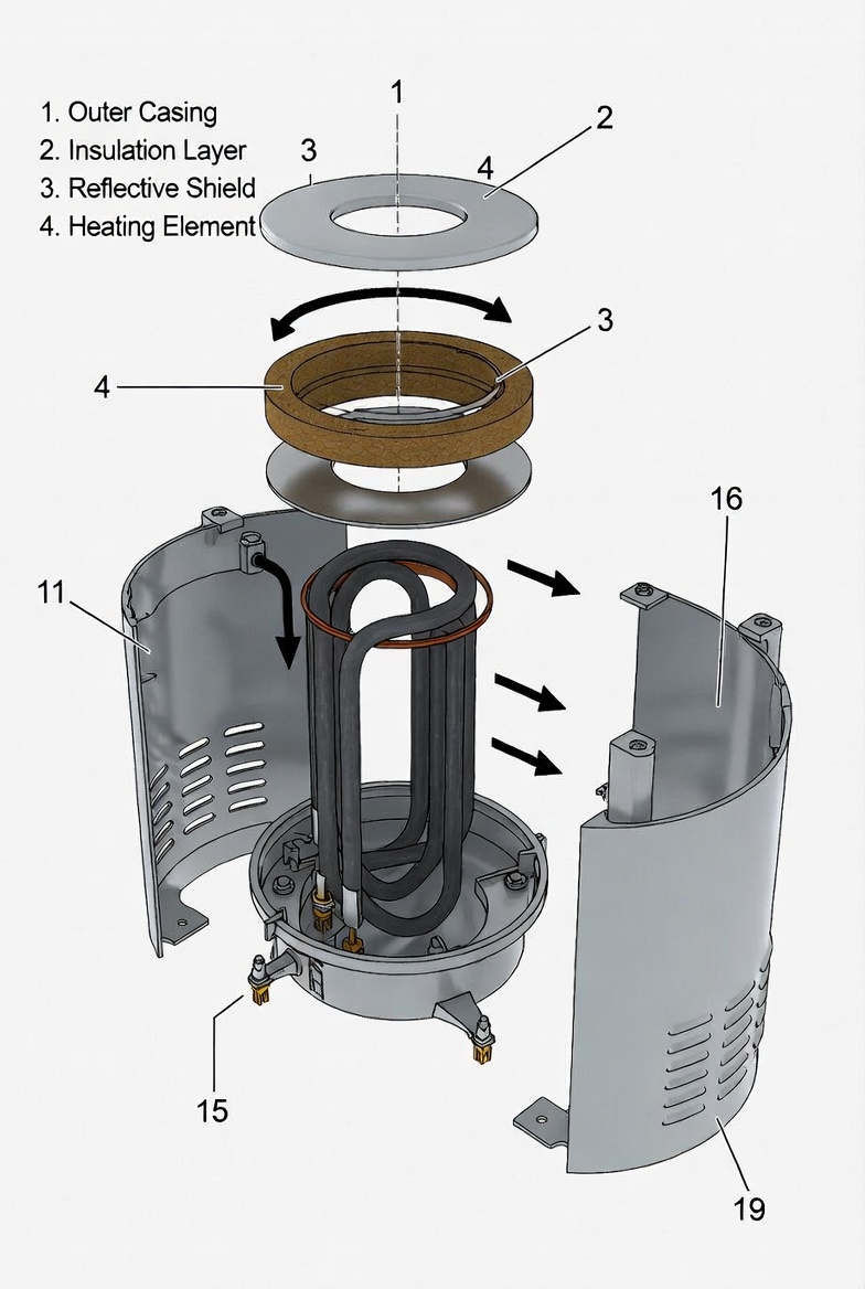 infrared_heater_component_exploded_view