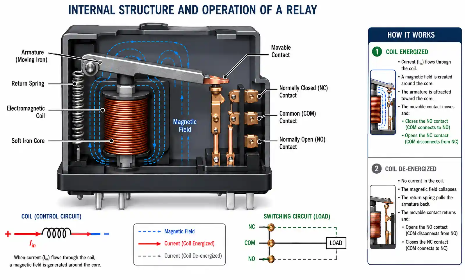 relay-electromagnetic-operation-diagram