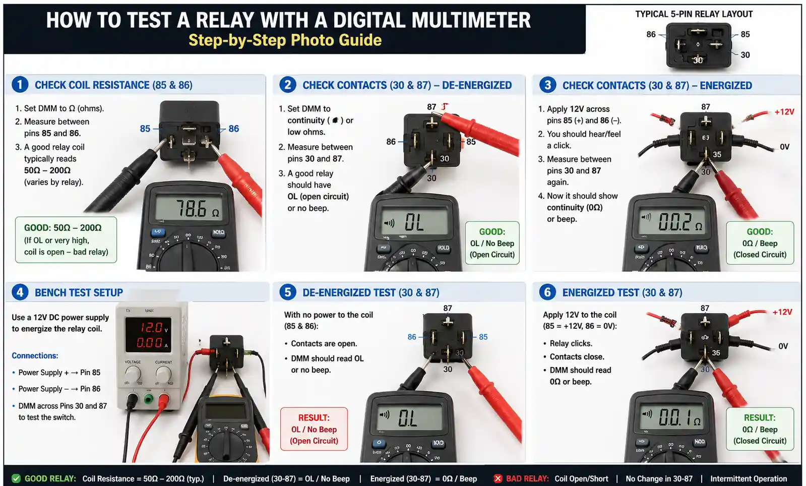 relay-testing-multimeter-procedure