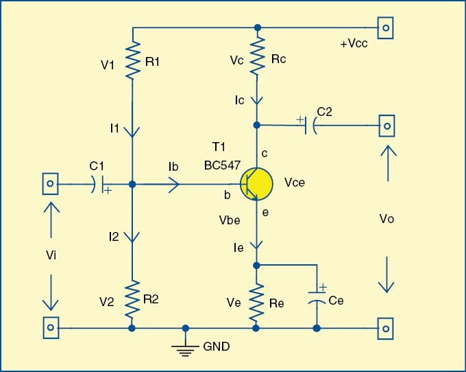 single-stage-bjt-amplifier-bias-circuit